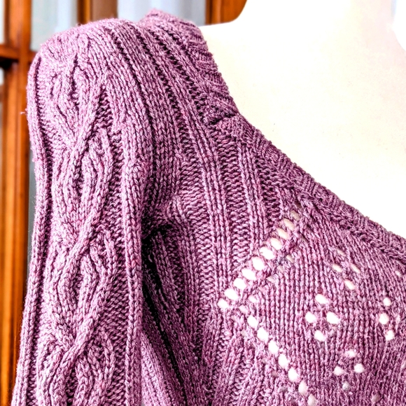 Long Sleeve Hand knitted Purple Winter dress by Victoria's Secret Size: S - Picture 7 of 13